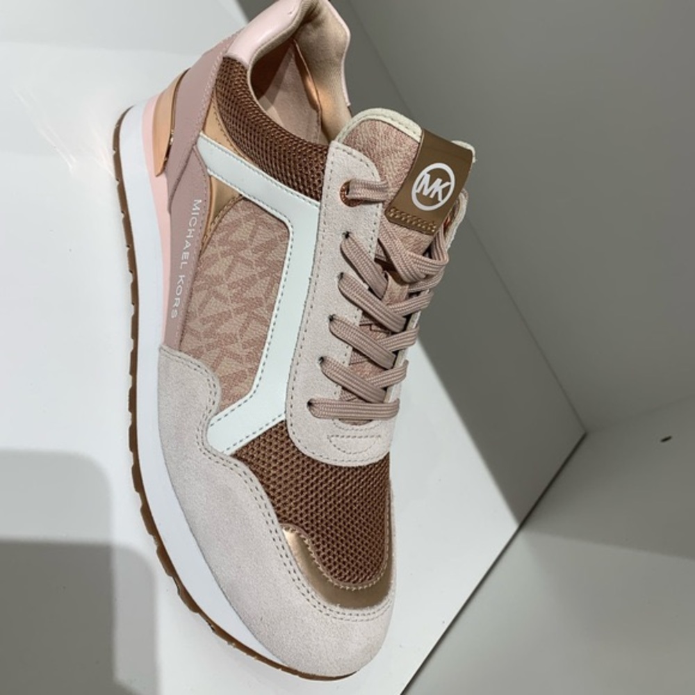 Michael Kors MK Rose Gold Wilma trainer sneakers